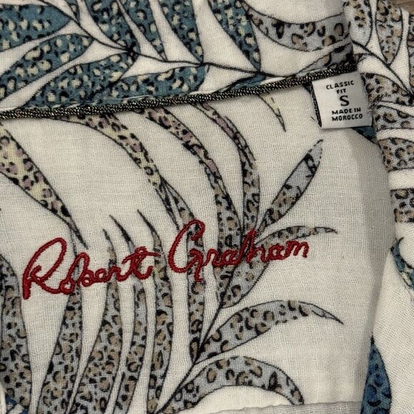 Robert Graham Short Sleeve Button Shirt Size Small Floral Casual Dress Hawaiian - Picture 3 of 9